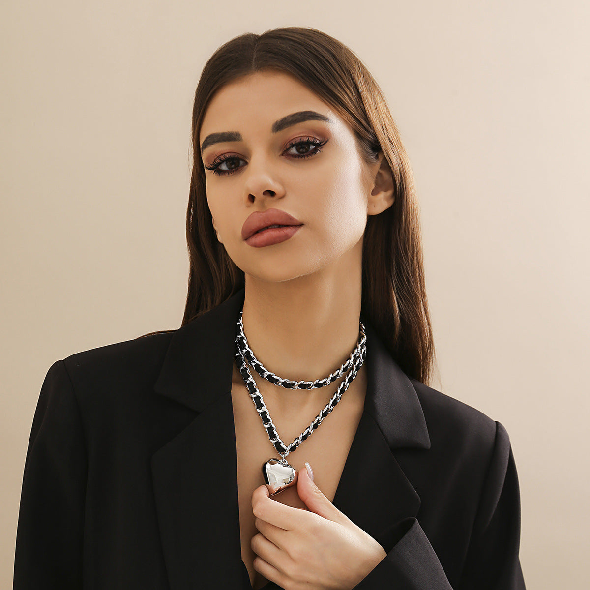 Double-Layer Heart Necklace