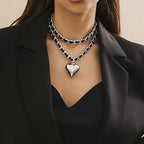 Double-Layer Heart Necklace