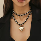 Double-Layer Heart Necklace