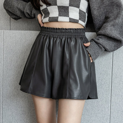 Leather High Waist Shorts