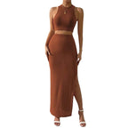 Knitted Long Skirt Set