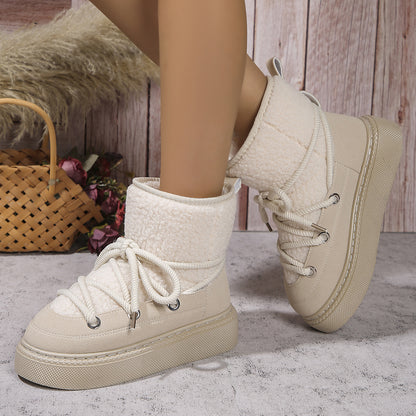 Lace-Up Snow Boots