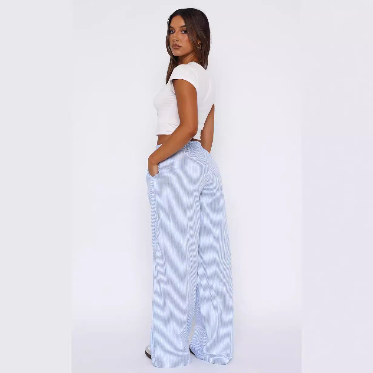 Striped Wide Leg Pants