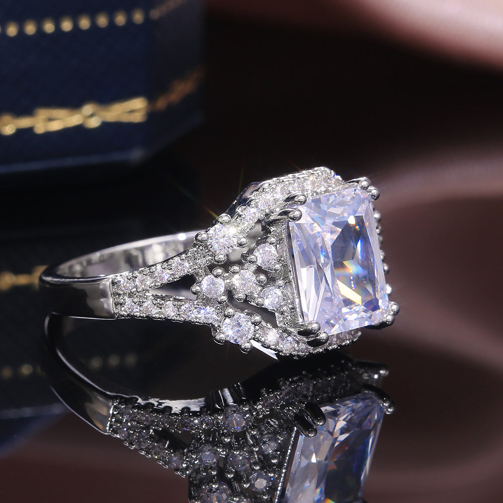 Silver Princess Zircon Ring