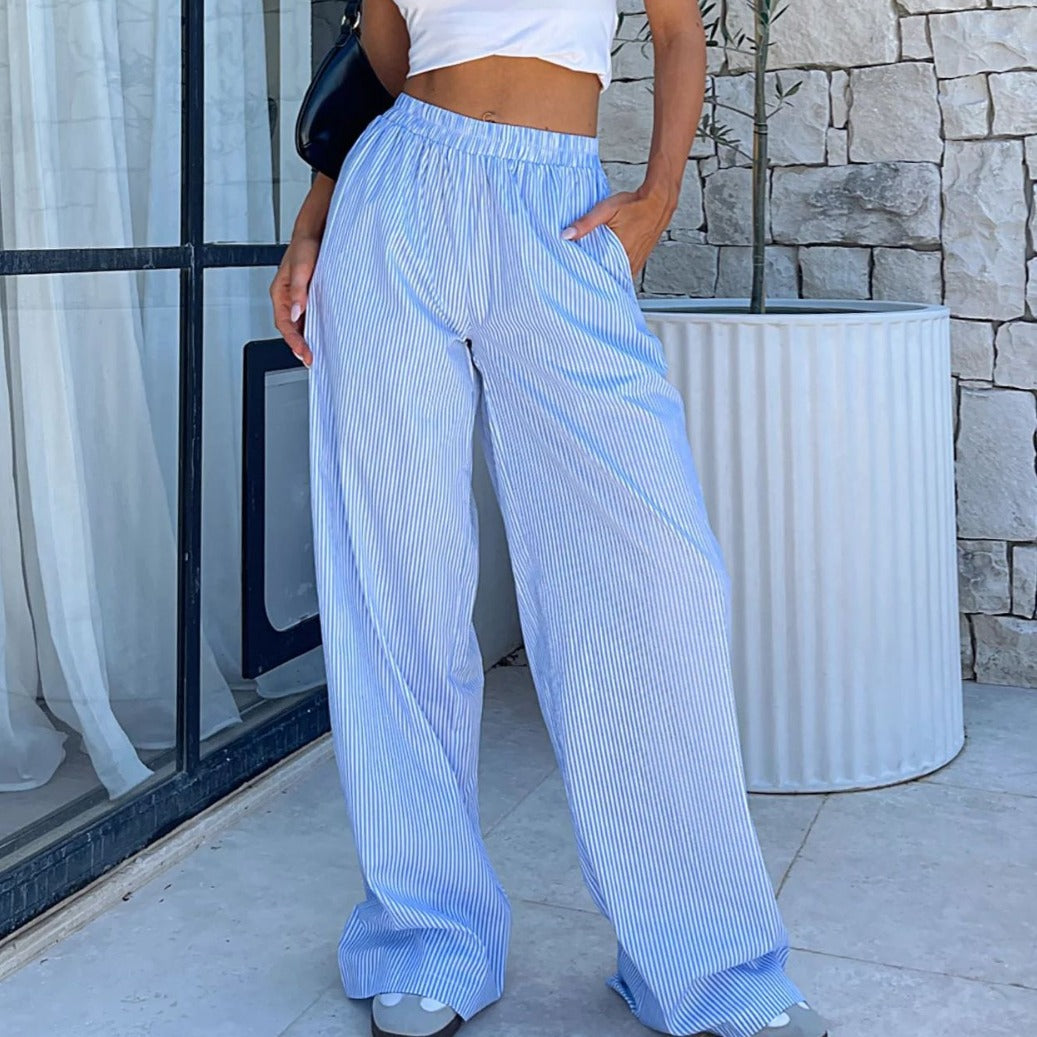 Striped Wide Leg Pants