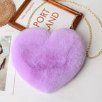 Plush Heart Shoulder Bag