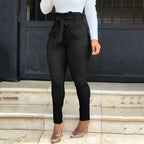 Lace Up High Waist Pants