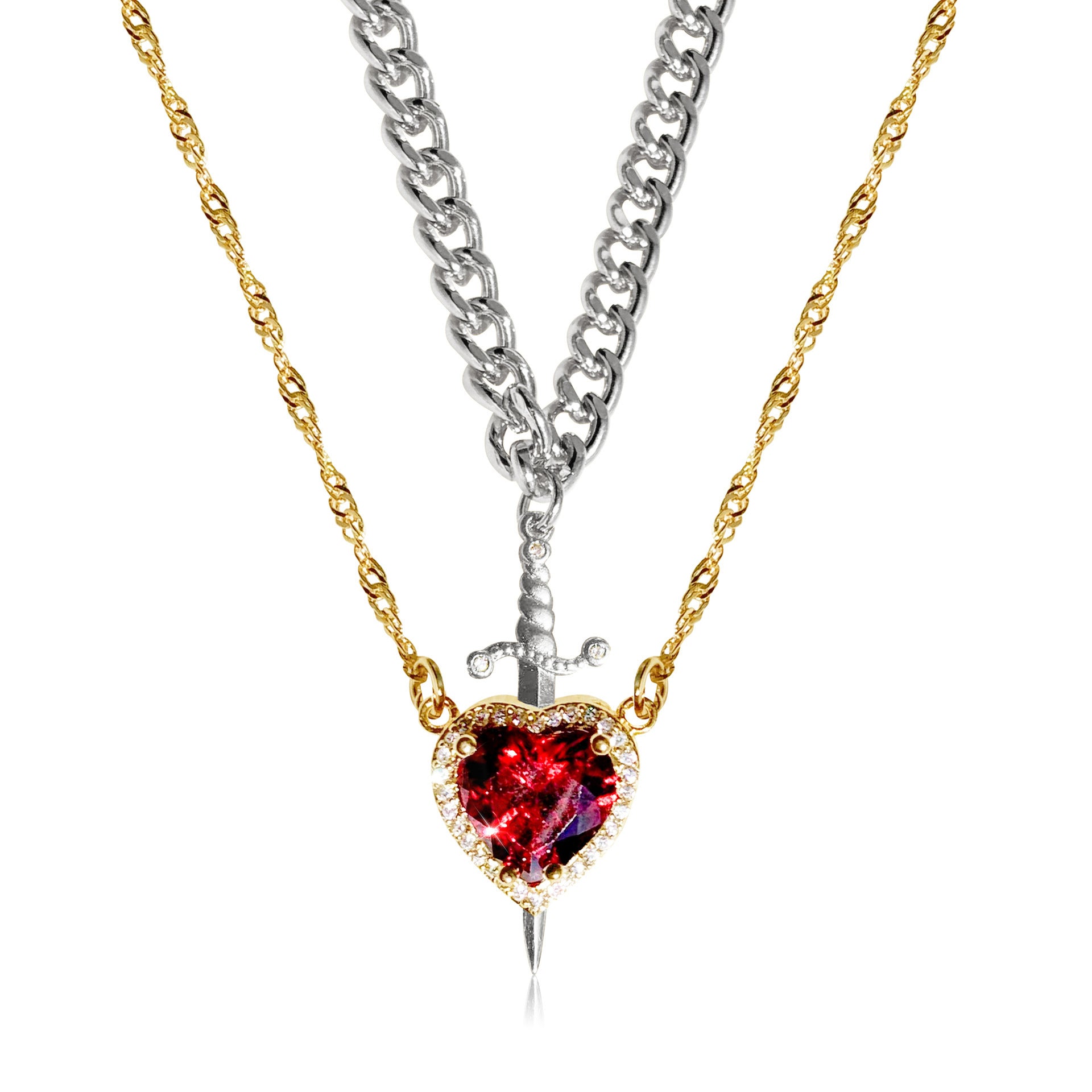 Arrow Through The Heart Necklace