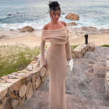 Knitted Long-Sleeved Dress