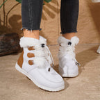 Round Toe Plush Snow Boots