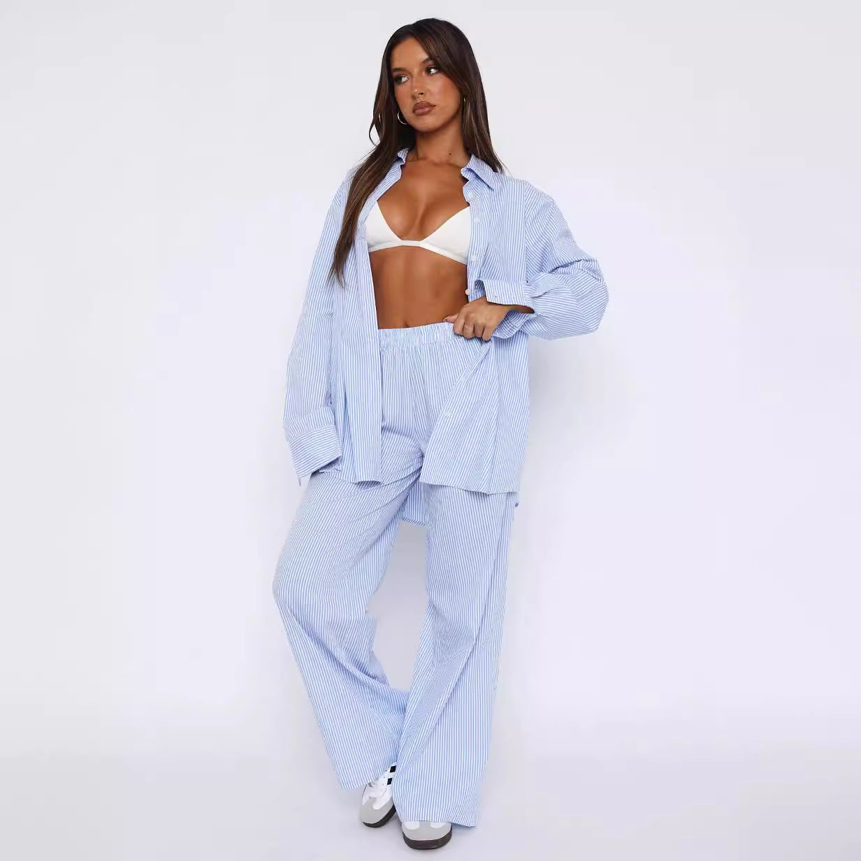 Striped Wide Leg Pants