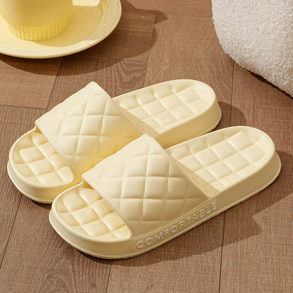 Plaid Soft-Soled Slippers