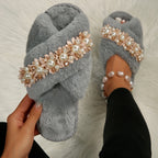 Cross Fur Slipper