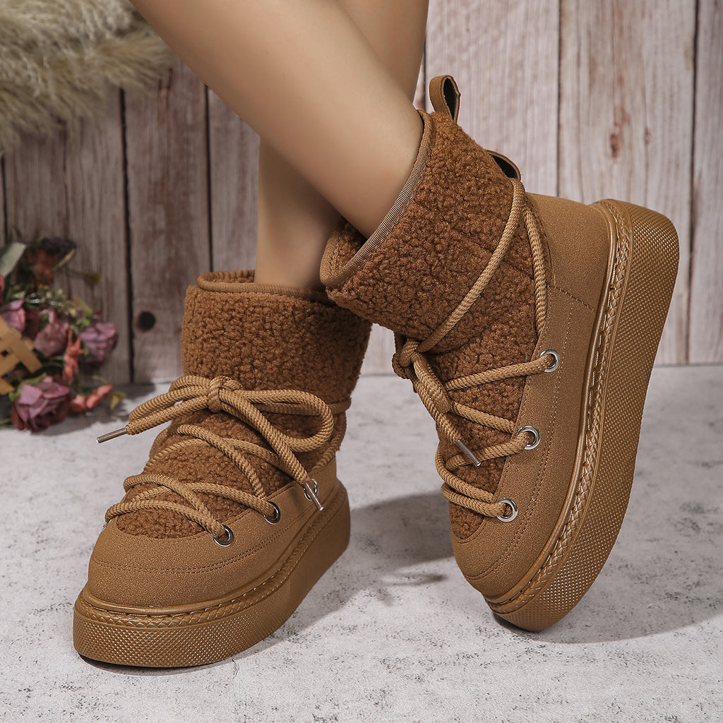 Lace-Up Snow Boots