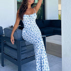 Flower Print Long Dress