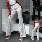 Lace Straight Pants