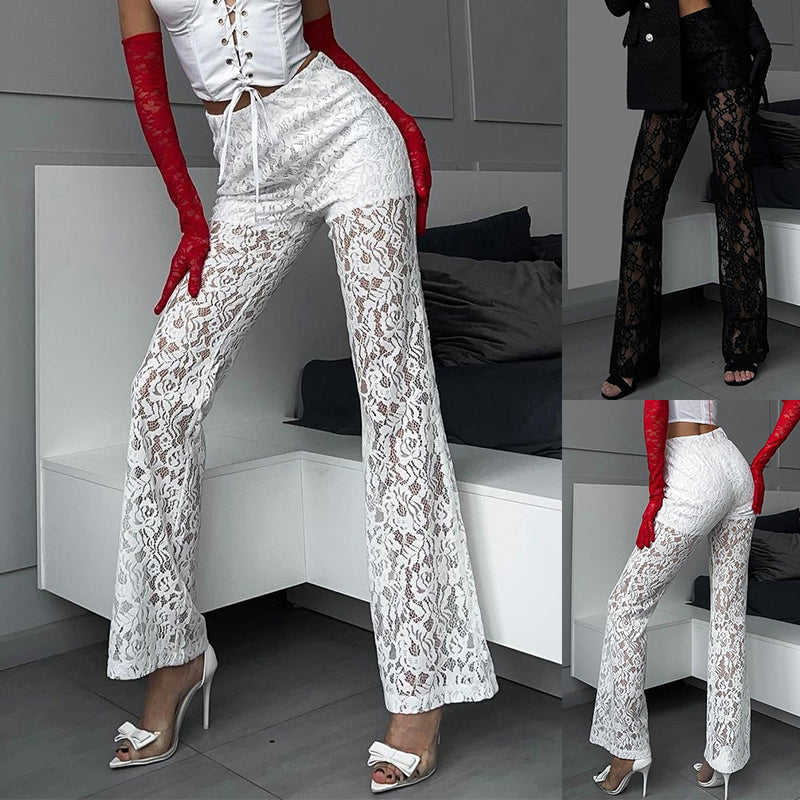 Lace Straight Pants