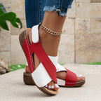 Cross-Strap Wedges Sandals