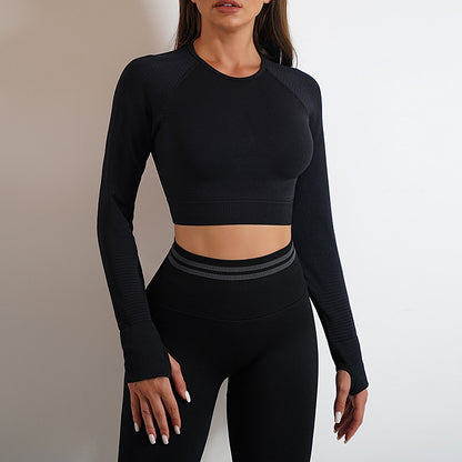 Seamless Yoga Pants Long Sleeve Set