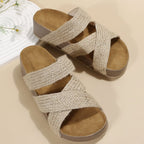 Cross-Strap Sandals