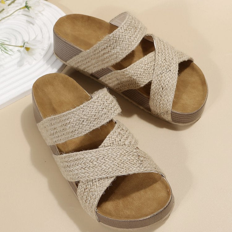 Cross-Strap Sandals