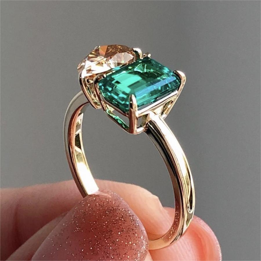 Double Main Stone Zircon Ring