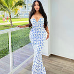Flower Print Long Dress