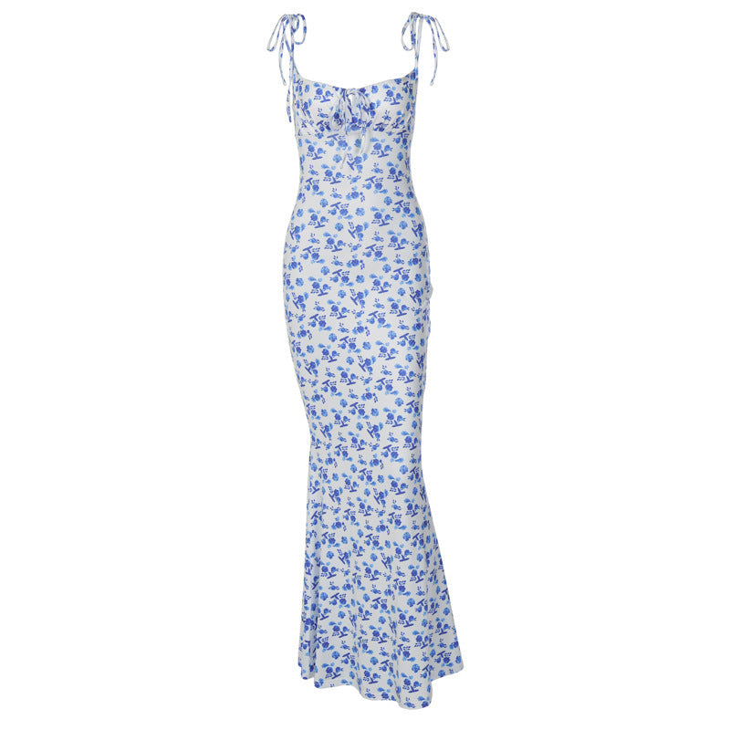 Flower Print Long Dress