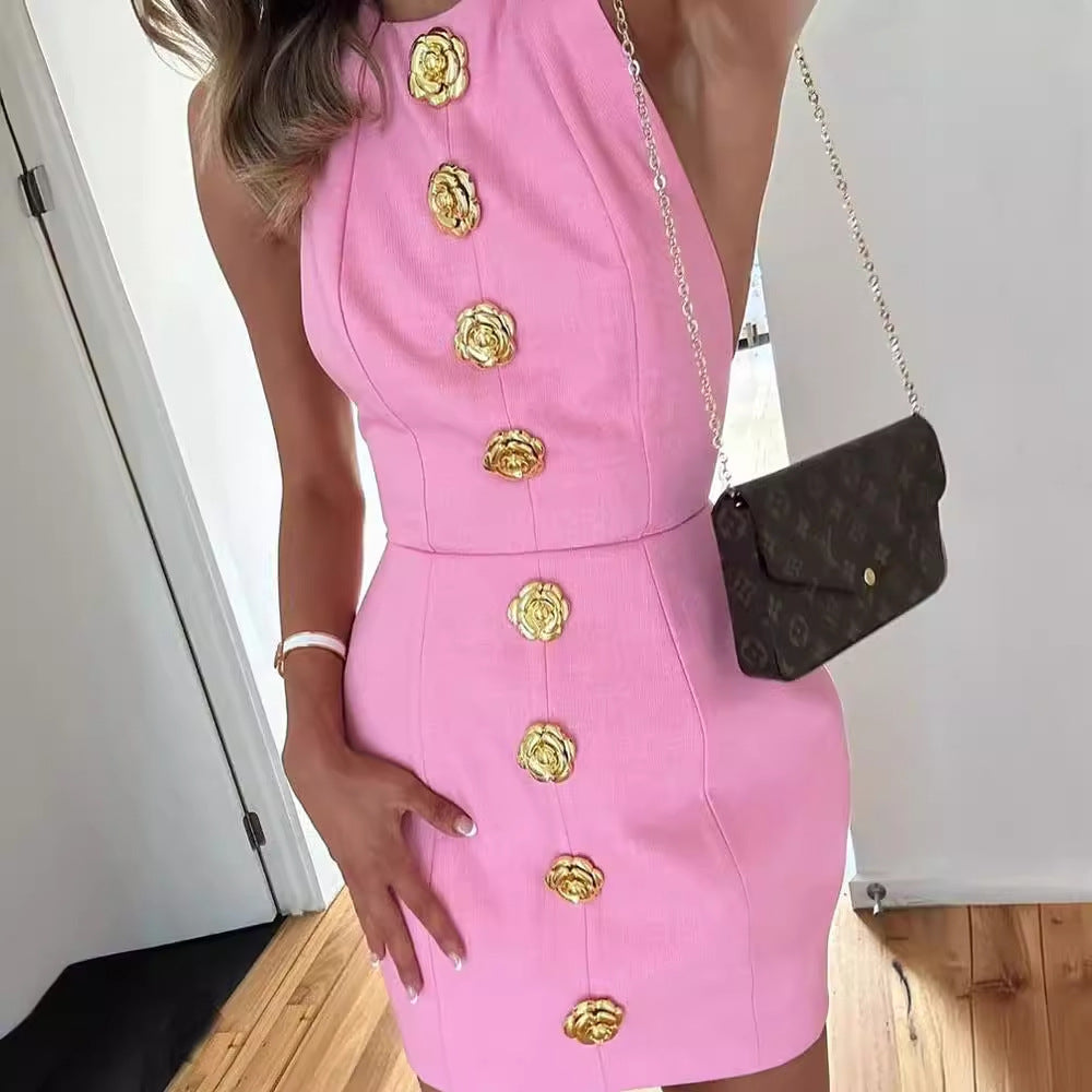 Sleeveless Backless Dress