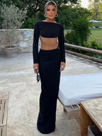 Two Piece Slim Fit Long Skirt