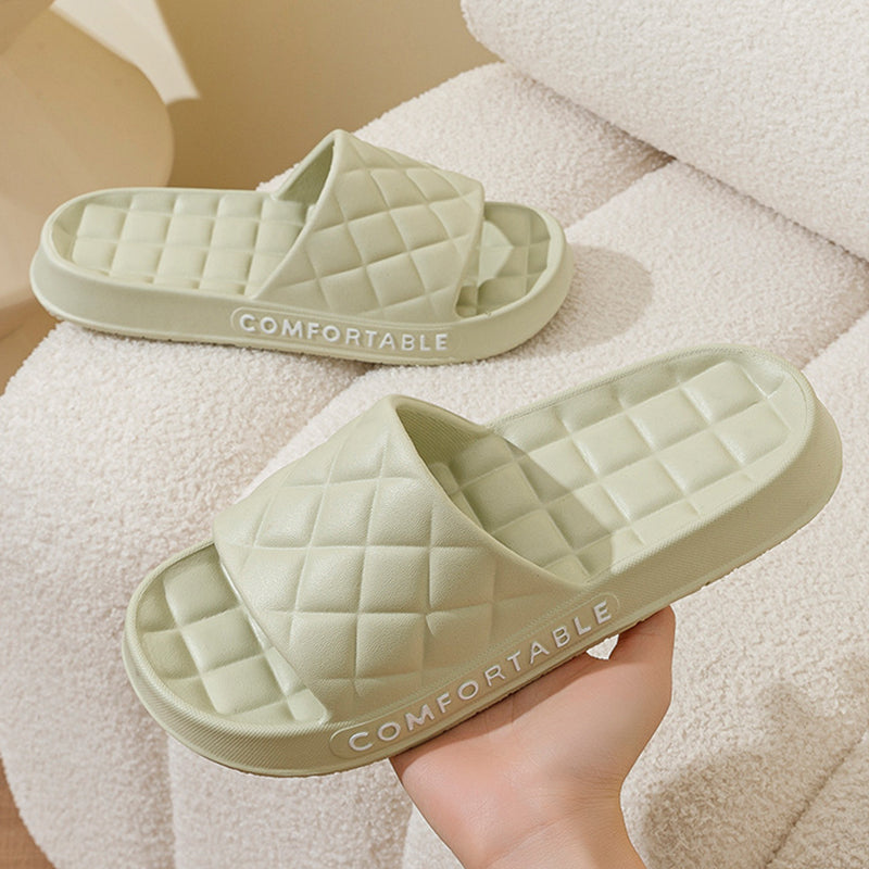 Plaid Soft-Soled Slippers
